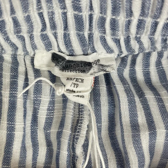 NEW BeachLunchLounge Shorts Womens XS Blue White Striped Cotton Drawstring NWOT - Picture 7 of 9